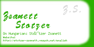 zsanett stotzer business card